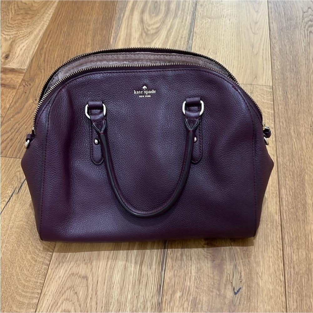 Kate Spade Merlot Colored Pebbled Leather Satchel